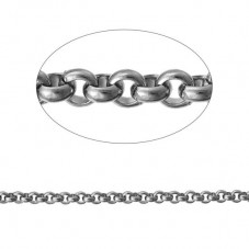 1 Mètre de Chaine Jaseron en Acier Inoxydable 2,3mm