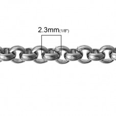 1 Mètre de Chaine Jaseron en Acier Inoxydable 2,3mm