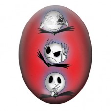 Cabochon en Verre Illustré Jack Gothique 13x18, 18x25 ou 30x40mm pour la Création de Bijoux Fantaisie - DIY