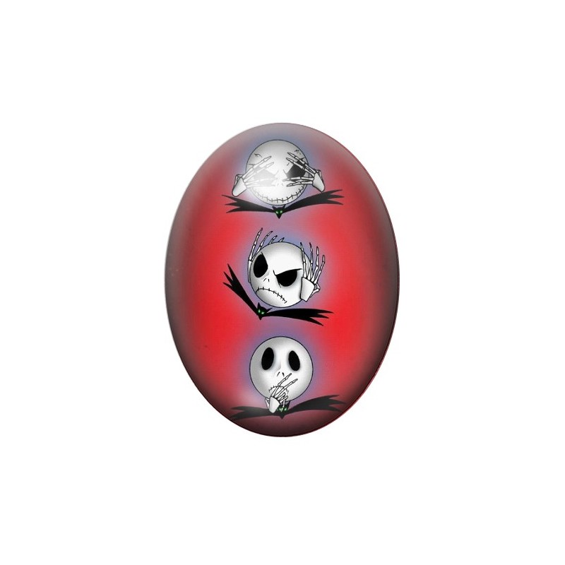 Cabochon en Verre Illustré Jack Gothique 13x18, 18x25 ou 30x40mm