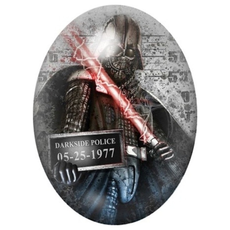 Cabochon en Verre Illustré Dark Vador Darkside Police 13x18, 18x25 ou 30x40mm