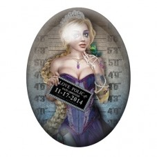 Cabochon en Verre Illustré Raiponce Coupable Police Gothique 13x18, 18x25 ou 30x40mm  pour la Création de Bijoux Fantaisie - DIY