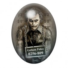 Cabochon en Verre Illustré Joker Gotham Police en Portrait Judiciaire 13x18, 18x25 ou 30x40mm pour la création de bijoux fantais