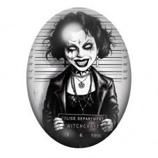 Cabochon en Verre Illustré Nancy Dangereuse Alliance Coupable Police Gothique 13x18, 18x25 ou 30x40mm  pour la Création de Bijou