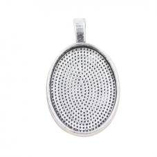 Support Pendentif Argenté pour Cabochon 18x25mm pour la Création de Bijoux Fantaisie - DIY