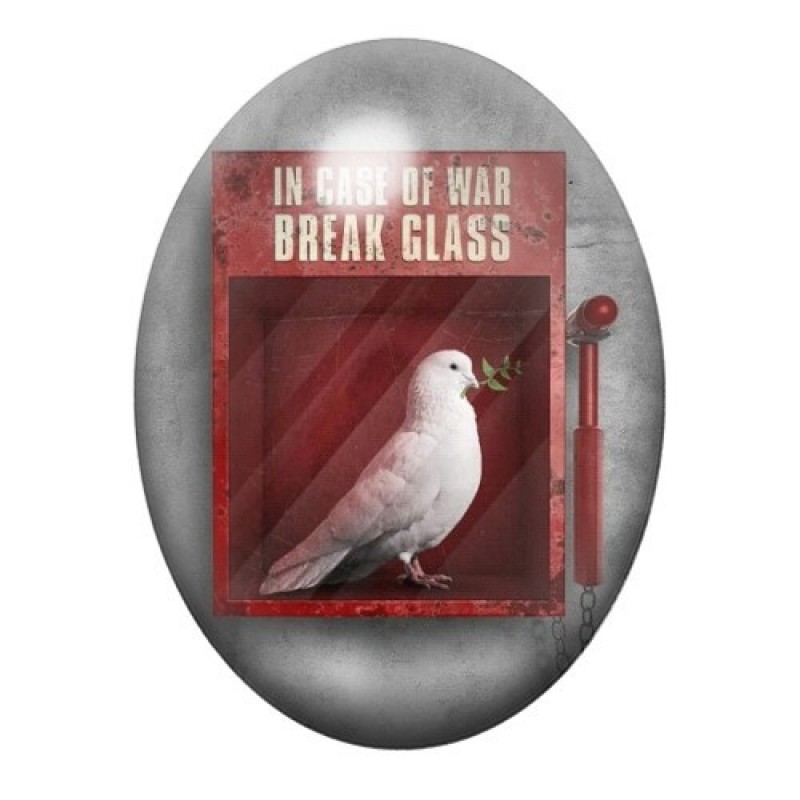 Cabochon en Verre Illustré Combe de la Paix Street Art 13x18, 18x25 ou 30x40mm