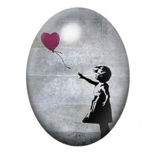 Cabochon en Verre Illustré Amour Street Art 13x18, 18x25 ou 30x40mm  pour la Création de Bijoux Fantaisie - DIY
