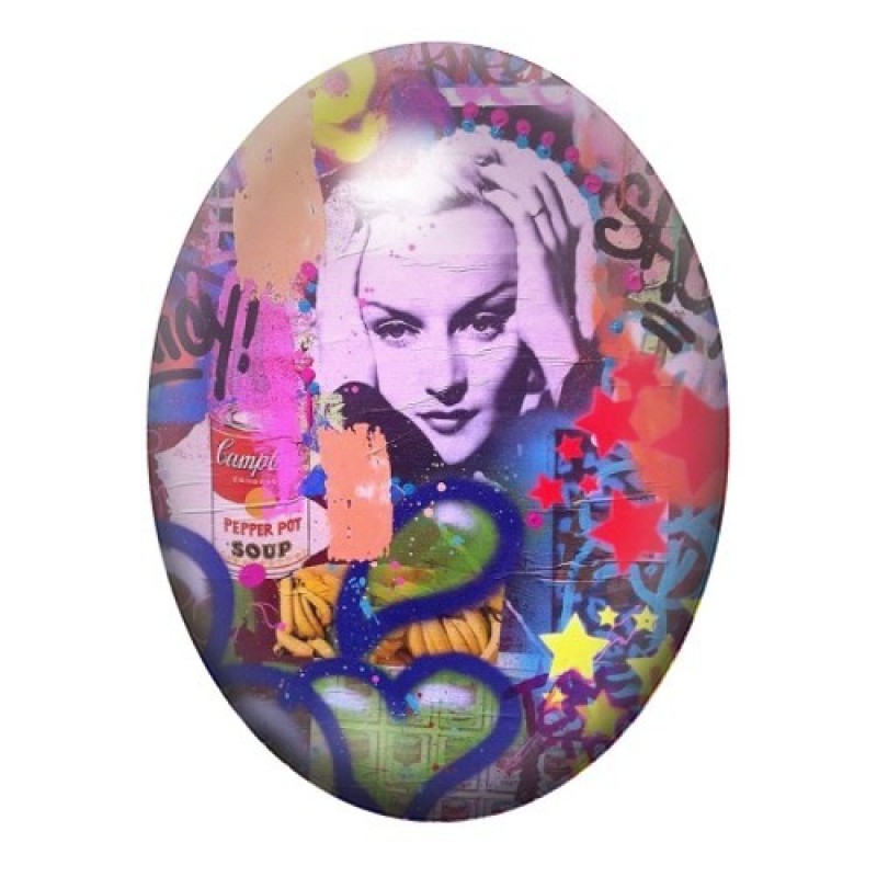 Cabochon en Verre Illustré Street Art 13x18, 18x25 ou 30x40mm