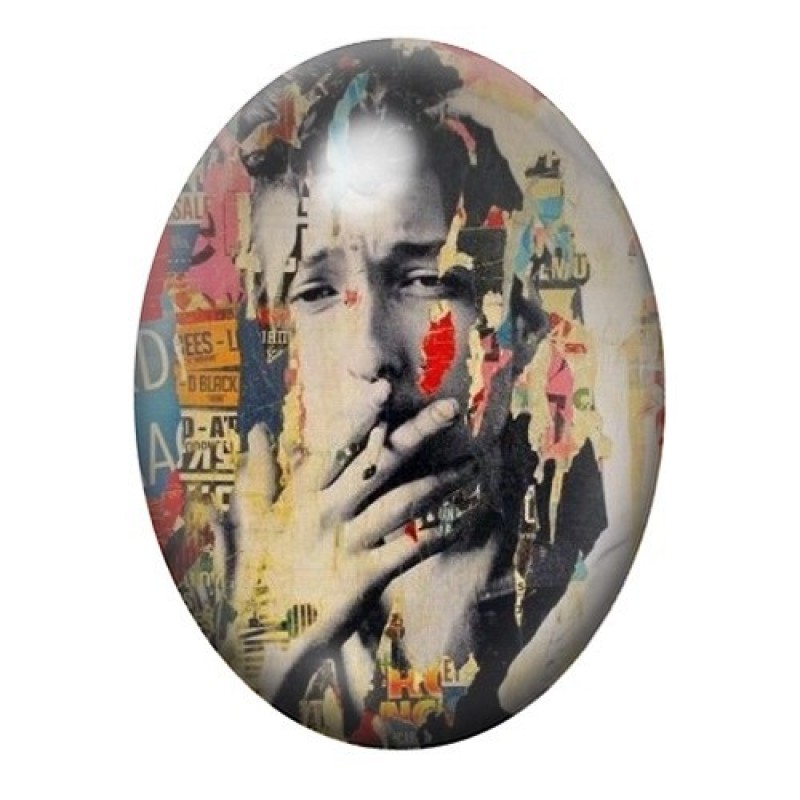 Cabochon en Verre Illustré Street Art 13x18, 18x25 ou 30x40mm