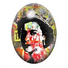 Cabochon en Verre Illustré Reine Elisabeth Street Art 13x18, 18x25 ou 30x40mm  pour la Création de Bijoux Fantaisie - DIY