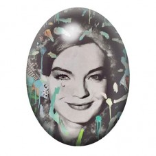 Cabochon en Verre Illustré Romy Schneider Street Art 13x18, 18x25 ou 30x40mm  pour la Création de Bijoux Fantaisie - DIY
