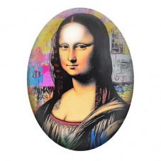 Cabochon en Verre Illustré La Joconde Street Art 13x18, 18x25 ou 30x40mm  pour la Création de Bijoux Fantaisie - DIY