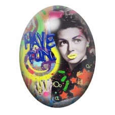 Cabochon en Verre Illustré Street Art 13x18, 18x25 ou 30x40mm  pour la Création de Bijoux Fantaisie - DIY