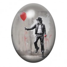 Cabochon en Verre Illustré Michael Jackson Street Art 13x18, 18x25 ou 30x40mm  pour la Création de Bijoux Fantaisie - DIY