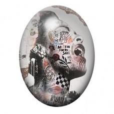 Cabochon en Verre Illustré Billie Holiday Street Art 13x18, 18x25 ou 30x40mm  pour la Création de Bijoux Fantaisie - DIY