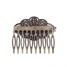 Support Barrette Peigne Bronze pour Cabochon 12mm