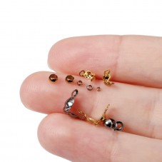100 Pièces Cache-Noeuds Connecteurs Fermoirs Attaches en Acier Inoxydable 2,5x5 - 3,2x6,3 ou 4x8mm