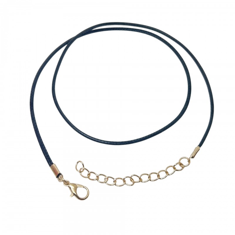 2 Colliers en Cordon Ciré 1,5mm Métal Doré 45cm de long