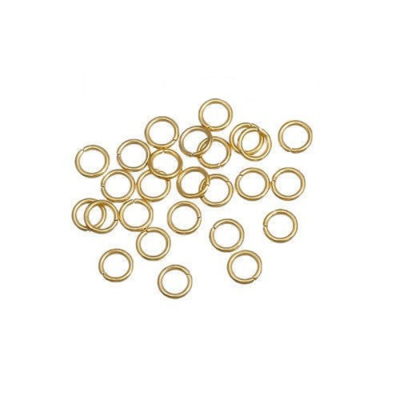 50 Anneaux de Jonction en Acier Inoxydable Doré 5mm