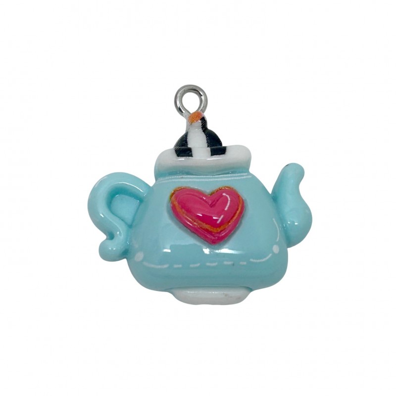 Breloque Théière Alice au Pays des Merveilles en Résine 26x25mm