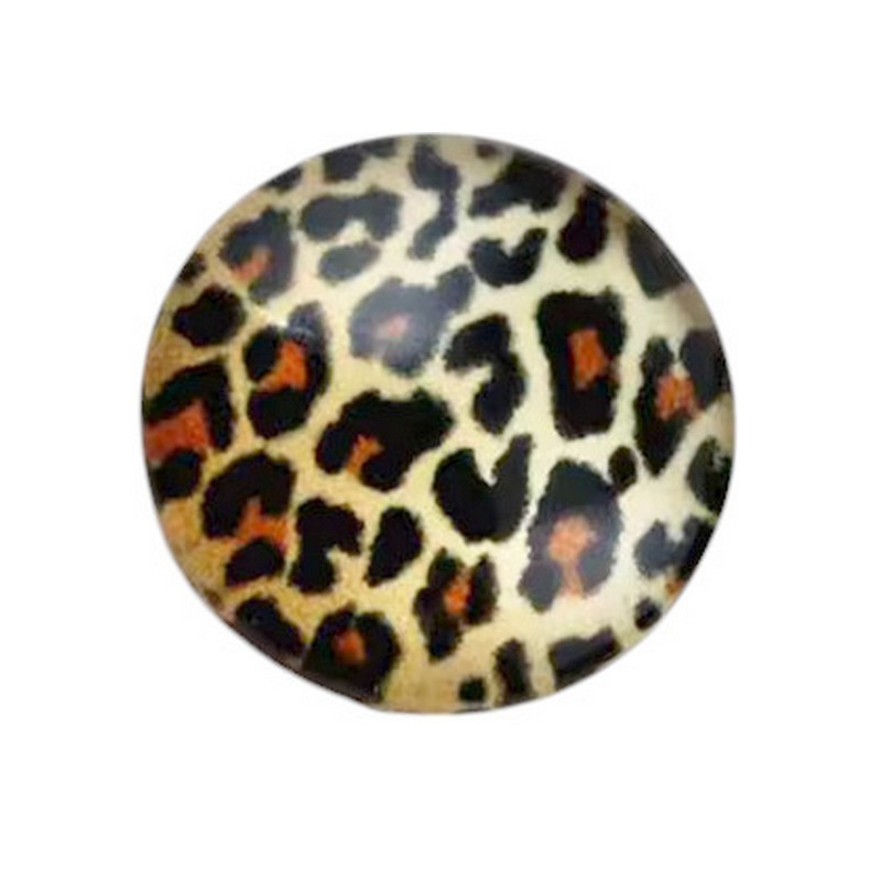 Cabochon en Verre Illustré Léopard 12 ou 20mm