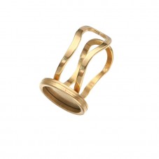 Support Bague Ajustable Doré en Acier Inoxydable pour Cabochon 12mm