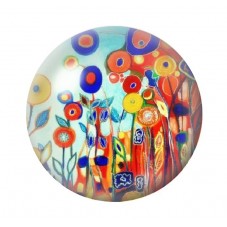 Cabochon en Verre Illustré Fleurs 12 à 25mm pour la création de bijoux fantaisie - DIY
