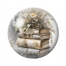 Cabochon en Verre Illustré Fleurs 12 à 25mm pour la création de bijoux fantaisie - DIY