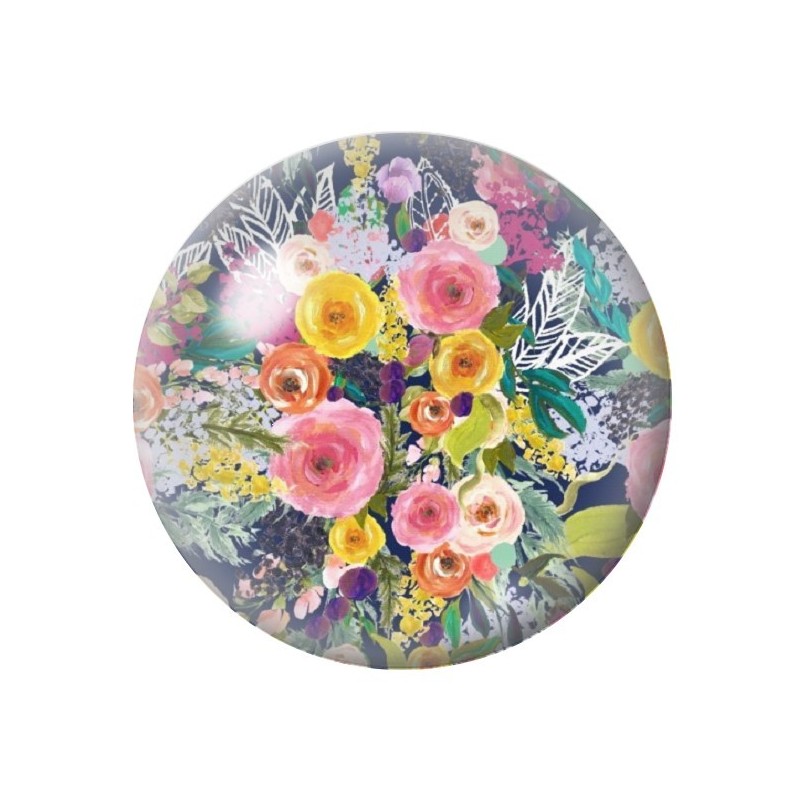 Cabochon en Verre Illustré Fleurs 12 à 25mm