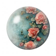 Cabochon en Verre Illustré Fleurs 12 à 25mm pour la création de bijoux fantaisie - DIY