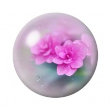 Cabochon en Verre Illustré Fleurs 12 à 25mm pour la création de bijoux fantaisie - DIY
