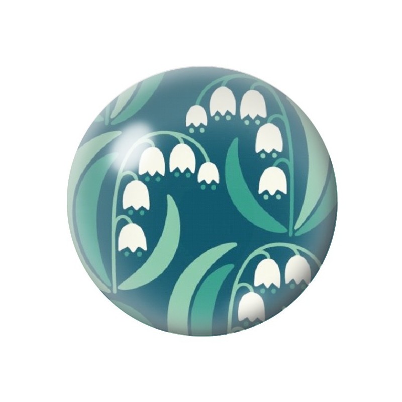 Cabochon en Verre Illustré Fleurs 12 à 25mm