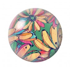 Cabochon en Verre Illustré Fleurs 12 à 25mm pour la création de bijoux fantaisie - DIY
