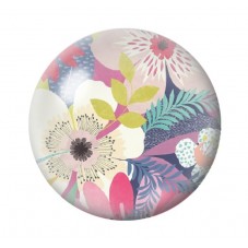 Cabochon en Verre Illustré Fleurs 12 à 25mm pour la création de bijoux fantaisie - DIY