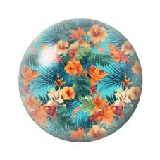 Cabochon en Verre Illustré Fleurs 12 à 25mm pour la création de bijoux fantaisie - DIY