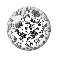 Cabochon en Verre Illustré Fleurs 12 à 25mm pour la création de bijoux fantaisie - DIY