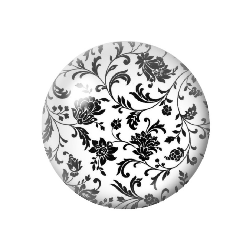 Cabochon en Verre Illustré Fleurs 12 à 25mm