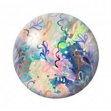 Cabochon en Verre Illustré Fleurs 12 à 25mm pour la création de bijoux fantaisie - DIY