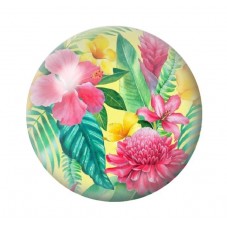 Cabochon en Verre Illustré Fleurs 12 à 25mm pour la création de bijoux fantaisie - DIY