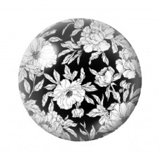 Cabochon en Verre Illustré Fleurs 12 à 25mm pour la création de bijoux fantaisie - DIY