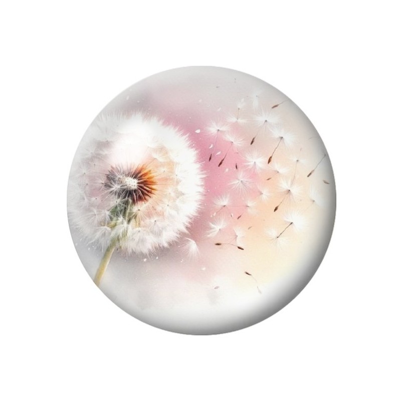 Cabochon en Verre Illustré Fleurs 12 à 25mm