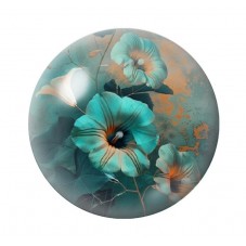 Cabochon en Verre Illustré Fleurs 12 à 25mm pour la création de bijoux fantaisie - DIY
