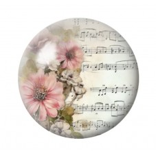 Cabochon en Verre Illustré Fleurs 12 à 25mm pour la création de bijoux fantaisie - DIY