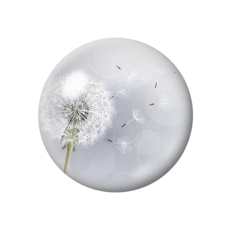 Cabochon en Verre Illustré Fleurs 12 à 25mm