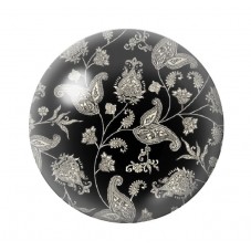 Cabochon en Verre Illustré Fleurs 12 à 25mm pour la création de bijoux fantaisie - DIY