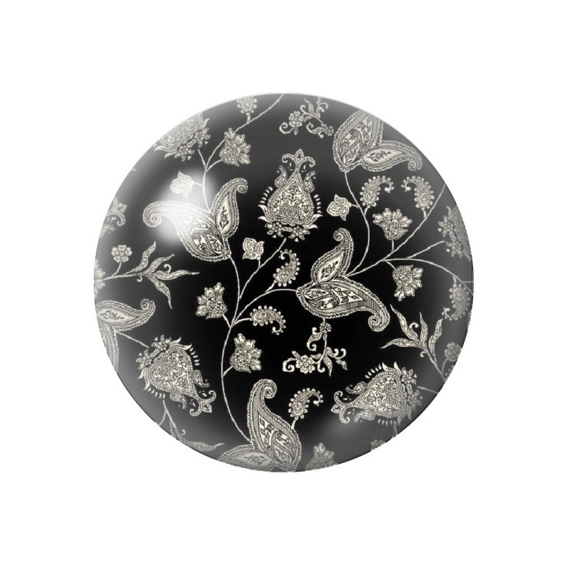 Cabochon en Verre Illustré Fleurs 12 à 25mm