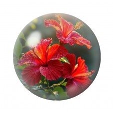 Cabochon en Verre Illustré Fleurs 12 à 25mm pour la création de bijoux fantaisie - DIY