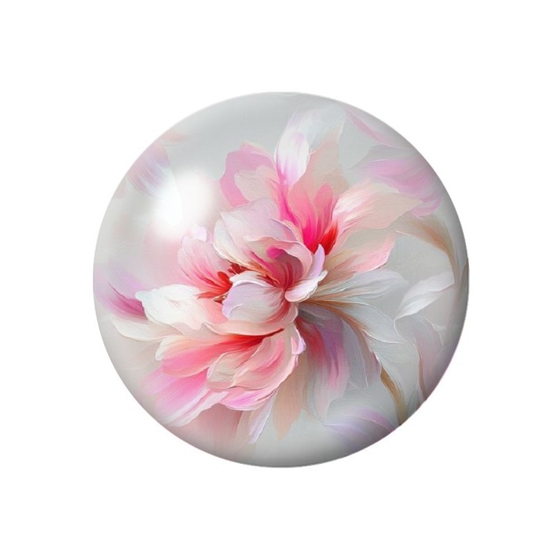 Cabochon en Verre Illustré Fleurs 12 à 25mm