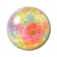 Cabochon en Verre Illustré Fleurs 12 à 25mm pour la création de bijoux fantaisie - DIY