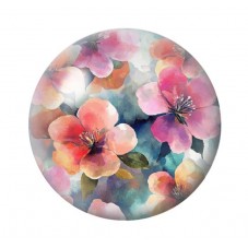 Cabochon en Verre Illustré Fleurs 12 à 25mm pour la création de bijoux fantaisie - DIY
